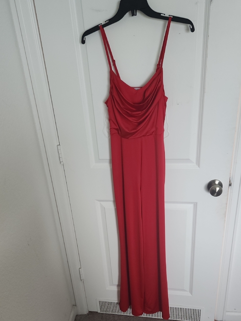 Almost Famous Red Cowl Neck Jumpsuit